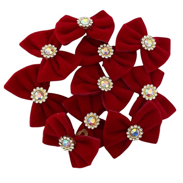 03 laco m em veludo vermelho 10 un