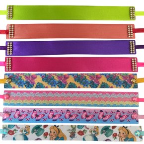 04 gargantilha fita m banho e tosa 10 50 ou 100 un estampada ou lisa