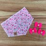 01 kit pet bandana e laco rosa pink floral rosa 20 un p m ou g