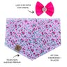 03 kit pet bandana e laco rosa pink floral rosa 20 un p m ou g