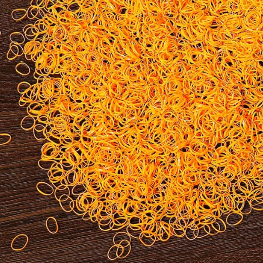 08 elastico fino de silicone 100 ou 500 un escolha a cor amarelo 100 un