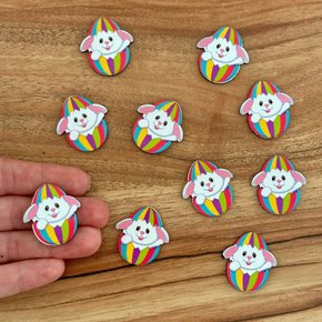 02 adesivo paper pascoa coelho dentro ovo colorido 10 un sortidas