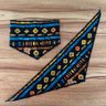 01 bandana pet preta african 10 un p m ou g m