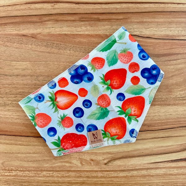 01 off bandana pet azul turquesa frutas 10 un p m ou g g