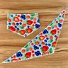 02 off bandana pet azul turquesa frutas 10 un p m ou g g