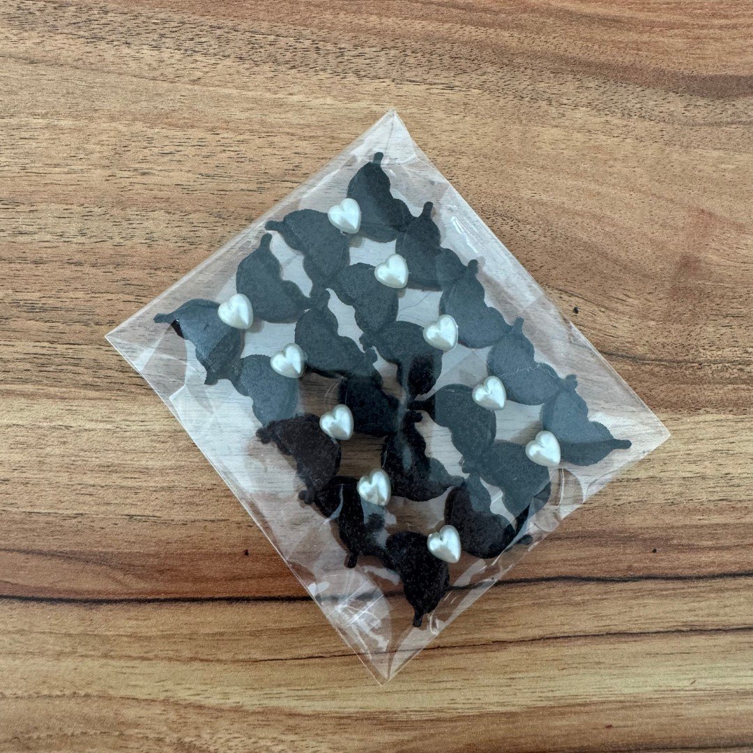 01 adesivo pet premium lacinho duplo preto 10 un
