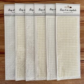 01 cartela adesiva g perola 6mm escolha a cor branco