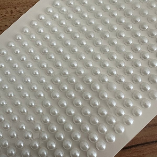 03 cartela adesiva g perola 6mm escolha a cor branco