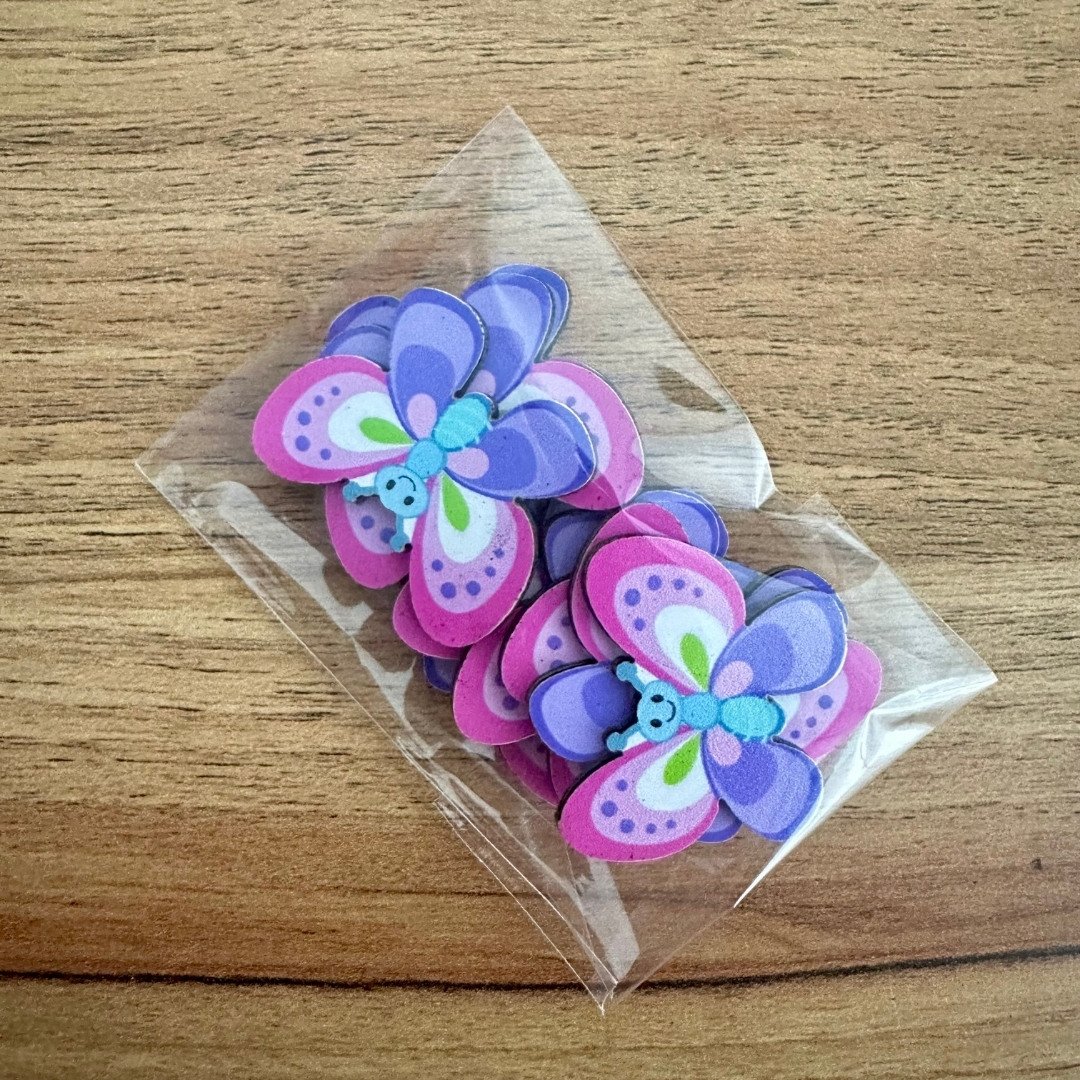 01 adesivo paper borboleta lilas e rosa 10 un sortidas