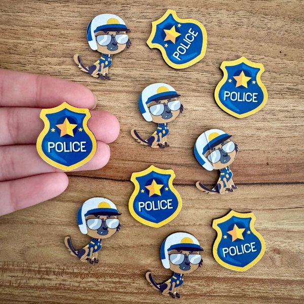 17 adesivo paper cao policia 10 un sortidas