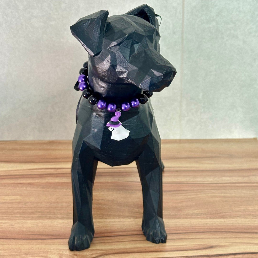01 colar de perolas halloween fantasma preto e roxo 1 un