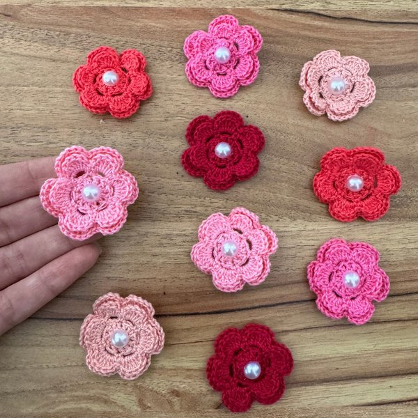 01 flor croche artesanal 10 un escolha a cor