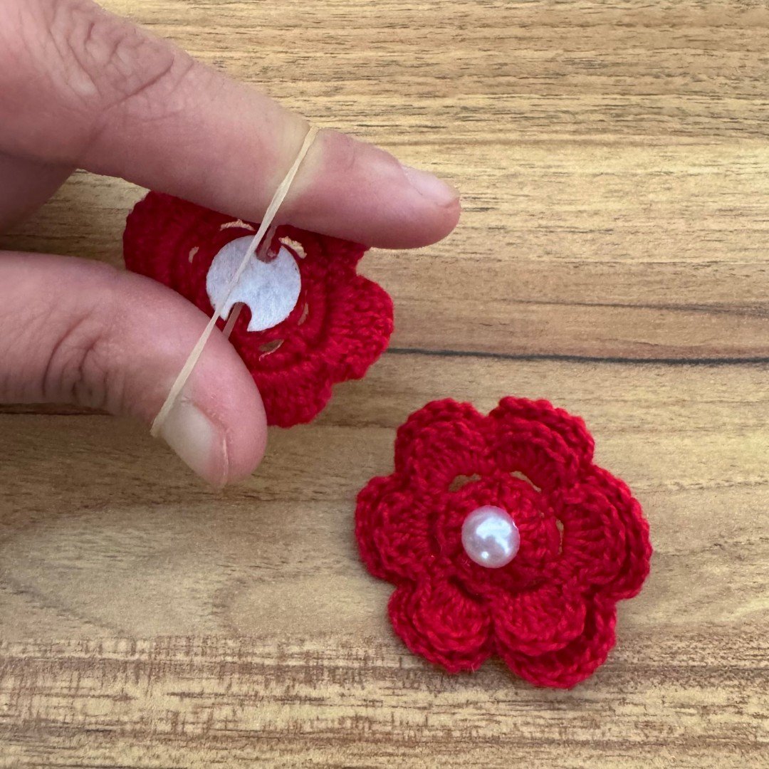 08 flor croche artesanal 10 un escolha a cor