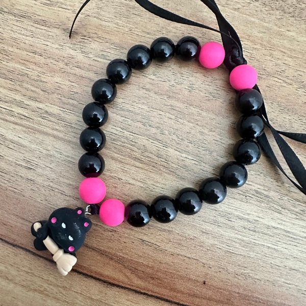 18 colar de perolas halloween fantasma preto e roxo 1 un