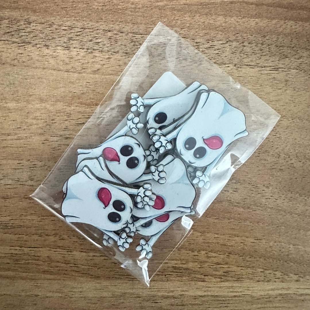 01 adesivo paper halloween fantasma 10 un