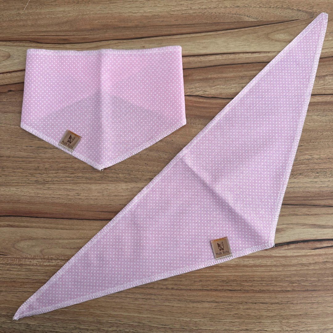 01 bandana pet poa rosa claro 10 un p m e g m