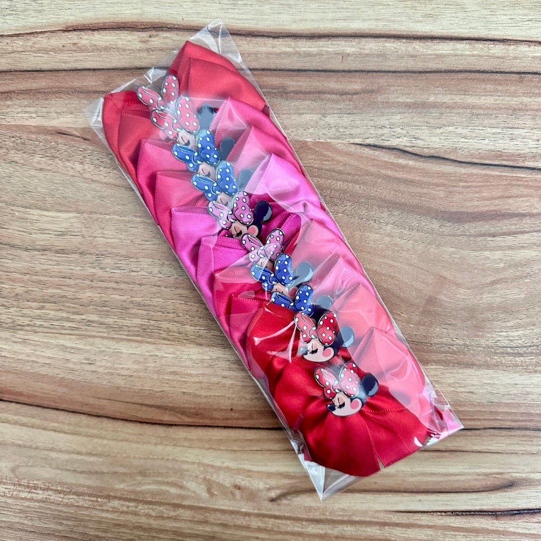 10 gargantilha laco m acrilico minnie lado 10 un