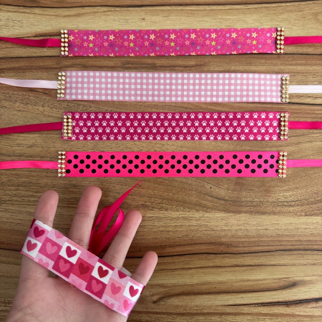 10 gargantilha m tons de rosa 10 un sortidas