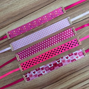 12 gargantilha m tons de rosa 10 un sortidas