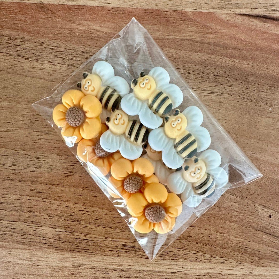 01 lacinho p resina abelha flor 10 un