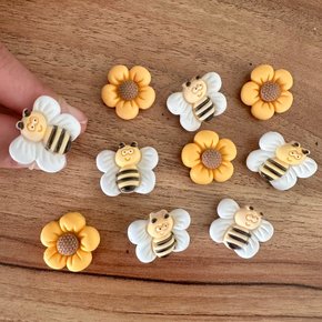 02 lacinho p resina abelha flor 10 un