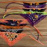06 bandana halloween babador em renda 10 un