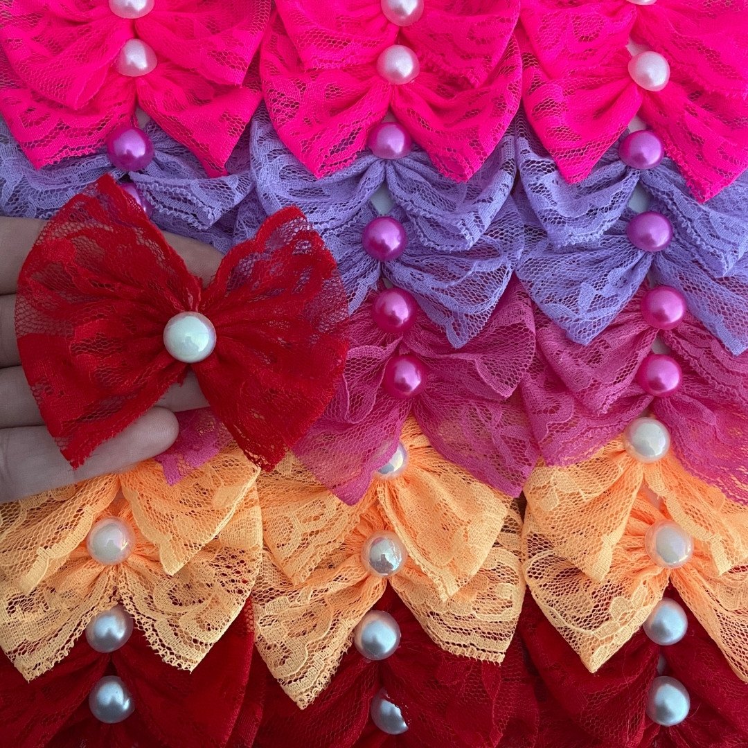 03 laco g em renda banho e tosa 10 50 ou 100 un