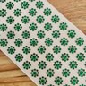 06 cartela adesiva g flor strass cristal 13mm verde bandeira