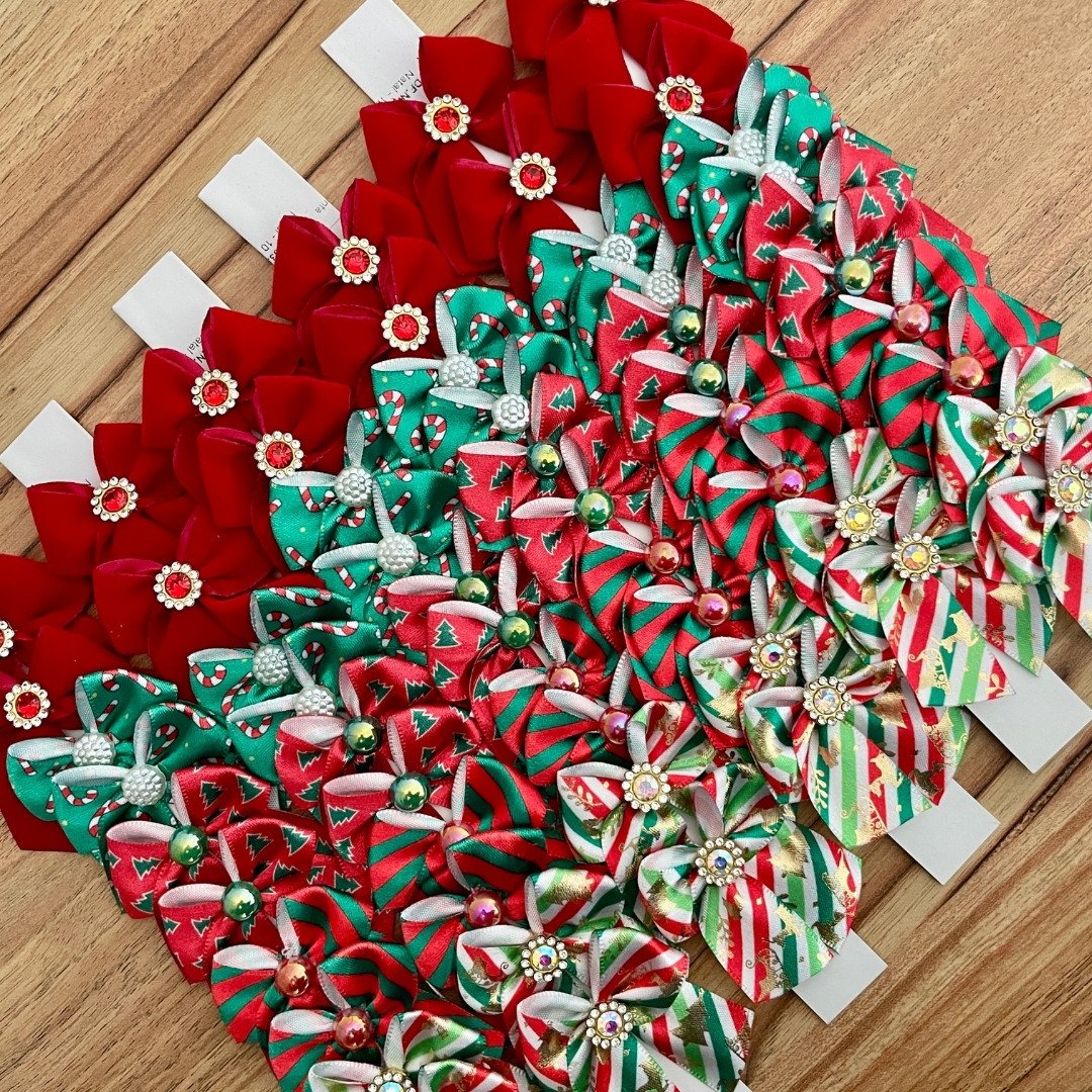 10 laco m acrilico natal fita veludo personagens 10 un