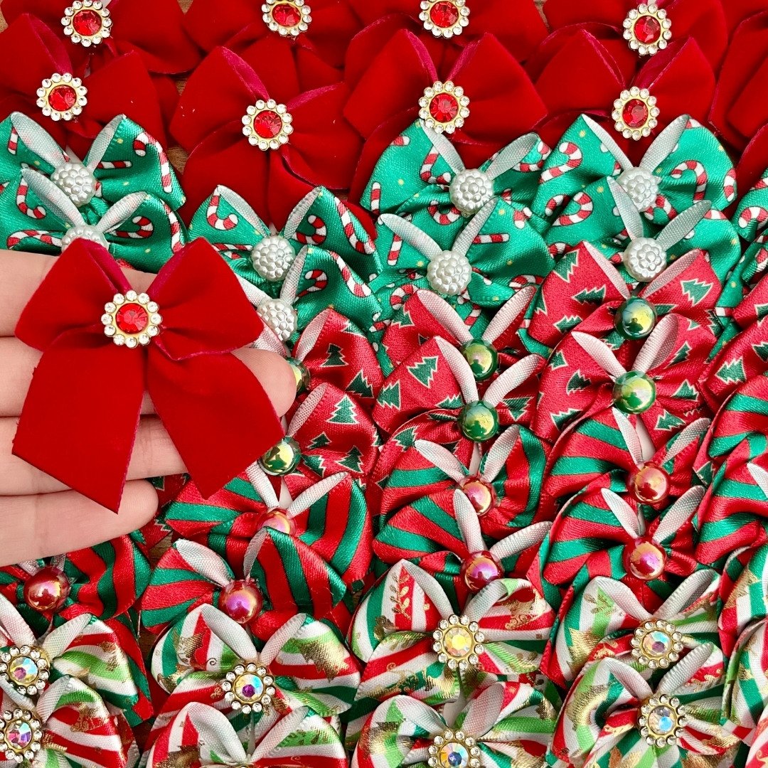 11 laco m acrilico natal fita veludo personagens 10 un