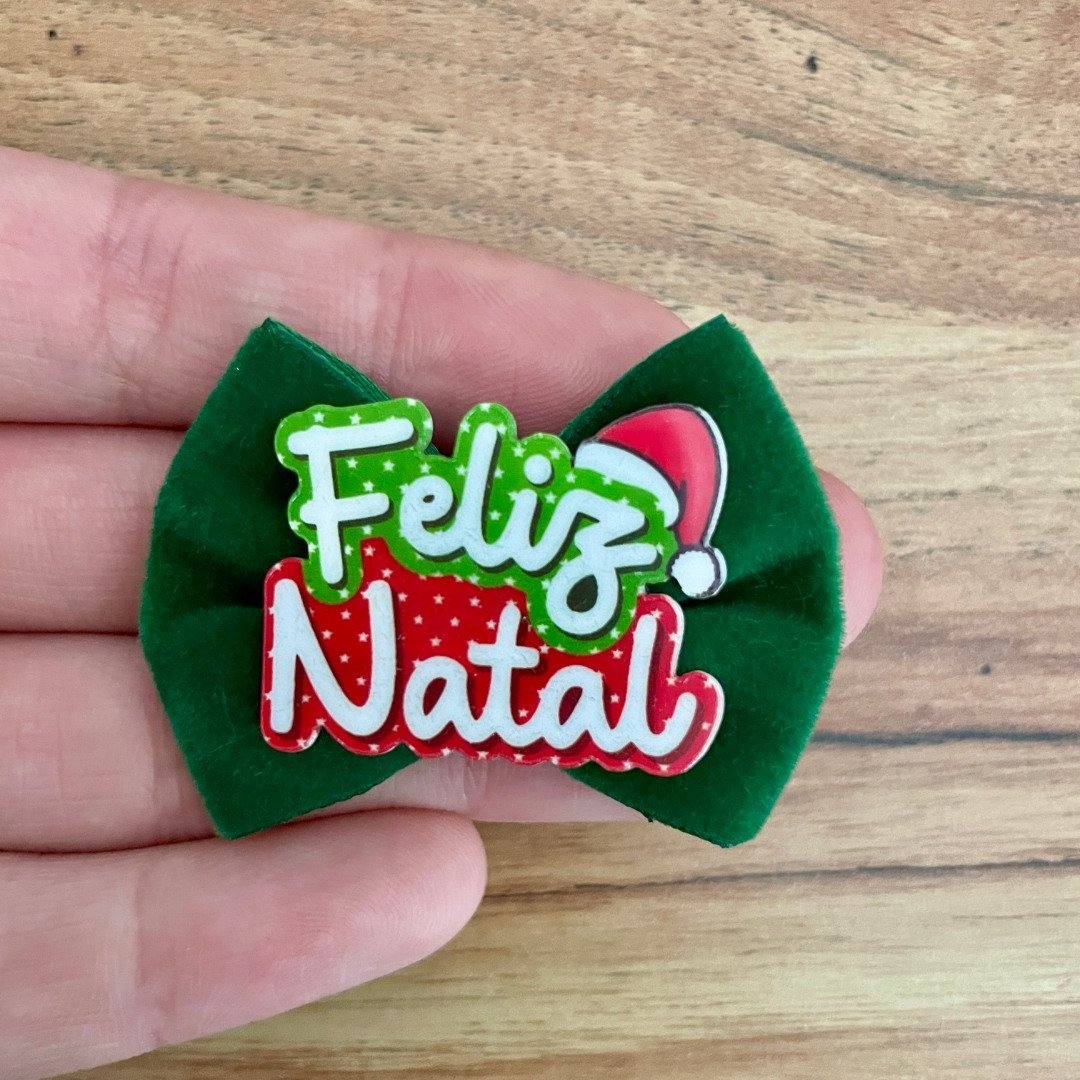 16 laco m acrilico natal fita veludo personagens 10 un