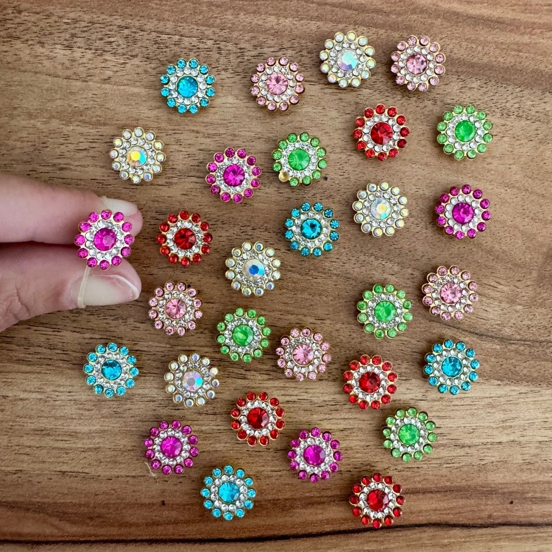 02 cristal para penteado 14mm 30 un