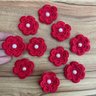 12 flor croche artesanal 10 un escolha a cor