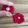 14 flor croche artesanal 10 un escolha a cor