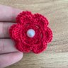 15 flor croche artesanal 10 un escolha a cor