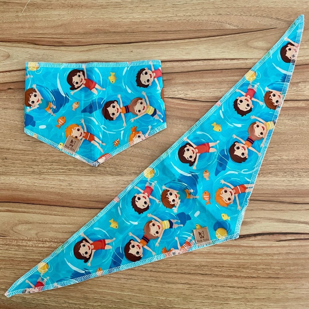 01 bandana pet azul agua kids 10 un p m ou g g