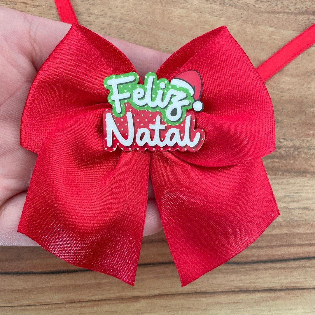 13 gargantilha laco m acrilico natal 10 un sortidas