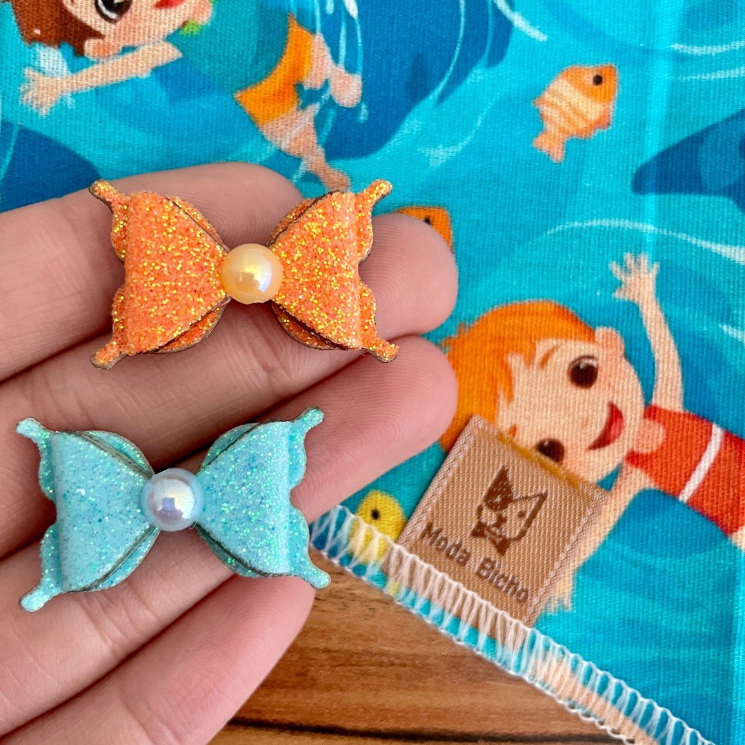 02 kit pet bandana e adesivo laco azul agua kids 20 un p m ou g p