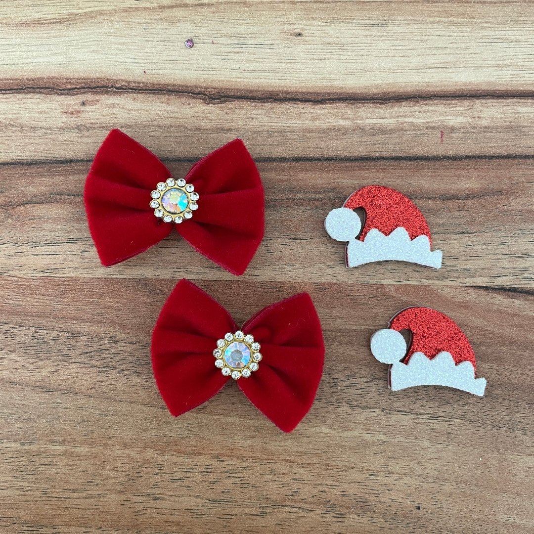 02 kit natal laco veludo e adesivo paper 20 un