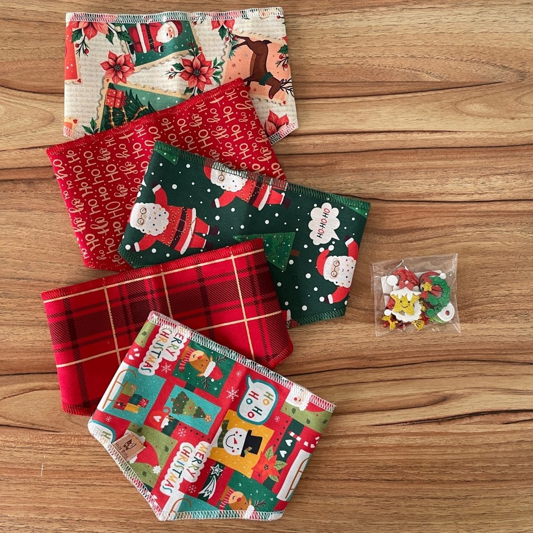 01 kit pet bandana e adesivo eva natal 20 un m ou g g