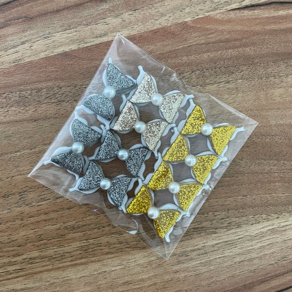 01 adesivo pet premium lacinho duplo rosa bicolor 10 un