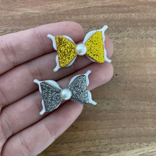 03 adesivo pet premium lacinho duplo rosa bicolor 10 un