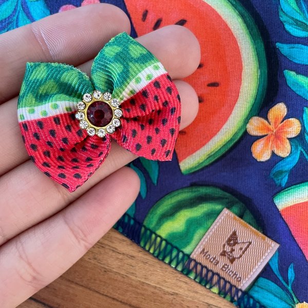 03 kit pet bandana e laco melancia 30 un p m ou g p