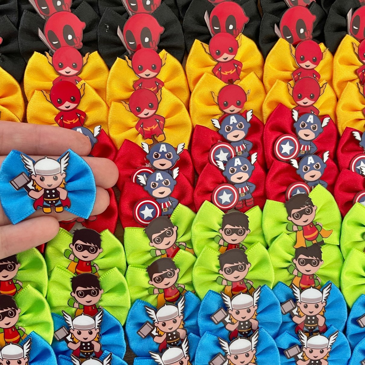 01 laco m herois kids acrilico 10 un sortidas