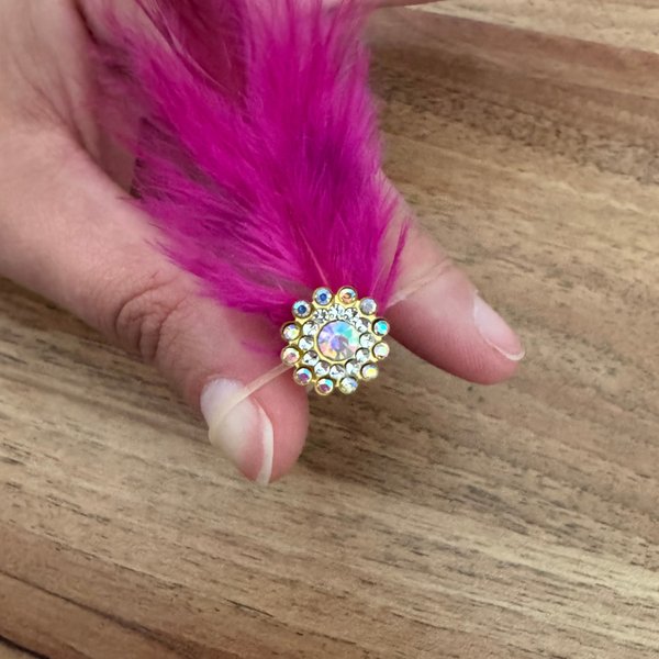 06 lacinho cristal plumas carnaval 10 un sortidas