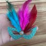 03 adesivo mascara carnaval plumas g 10 un
