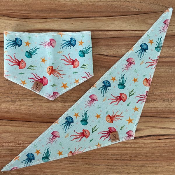 01 bandana pet azul claro agua viva 10 un p m ou g p