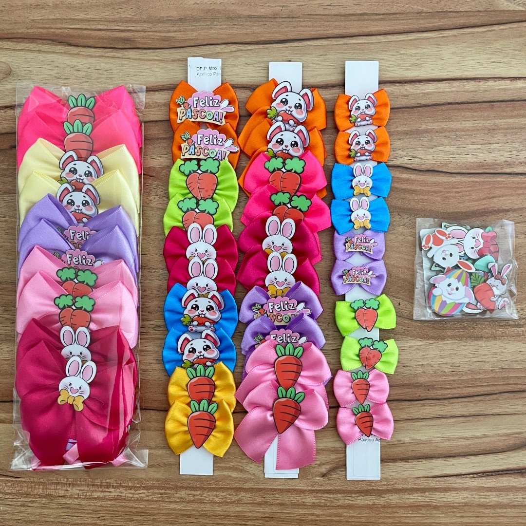 08 kit pet pascoa com bandana 50 un sortidas