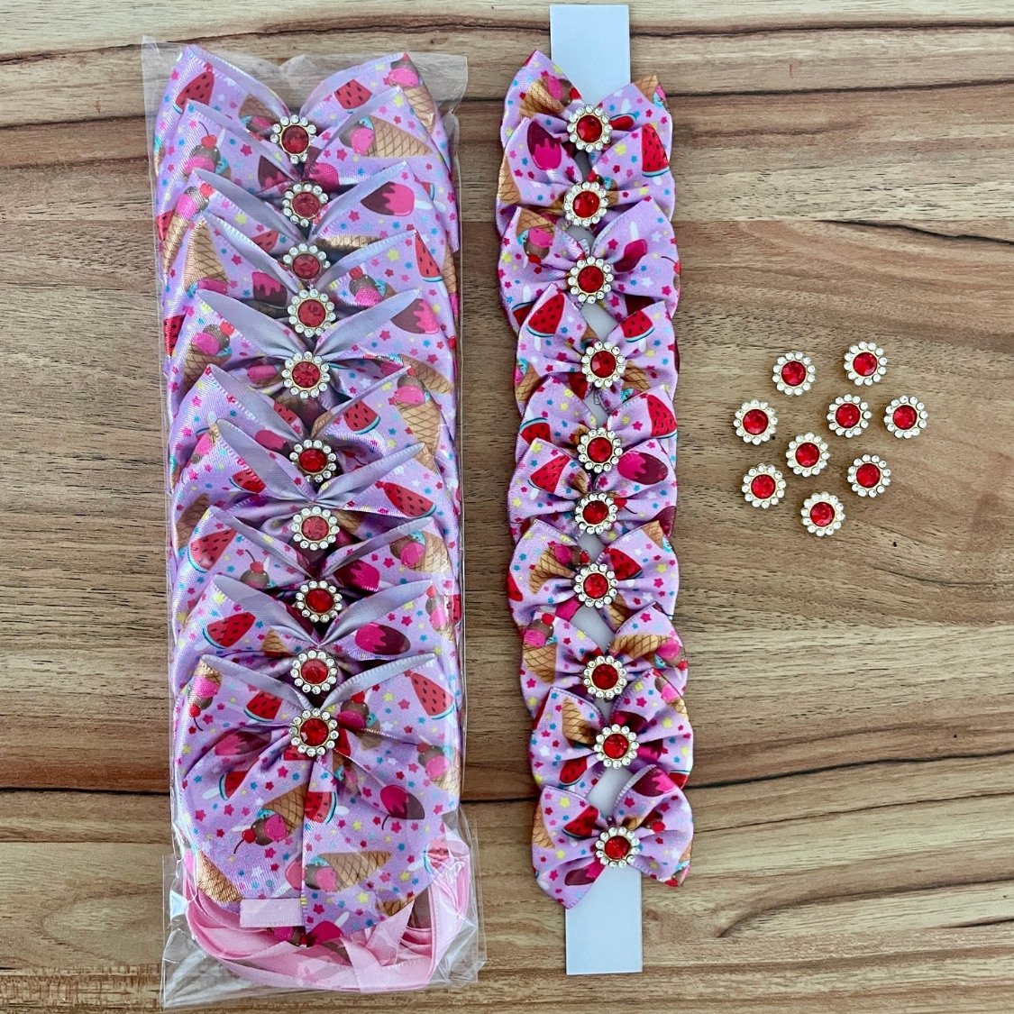 02 conjuntinho laco e gargantilha sorvete lilas 30 un