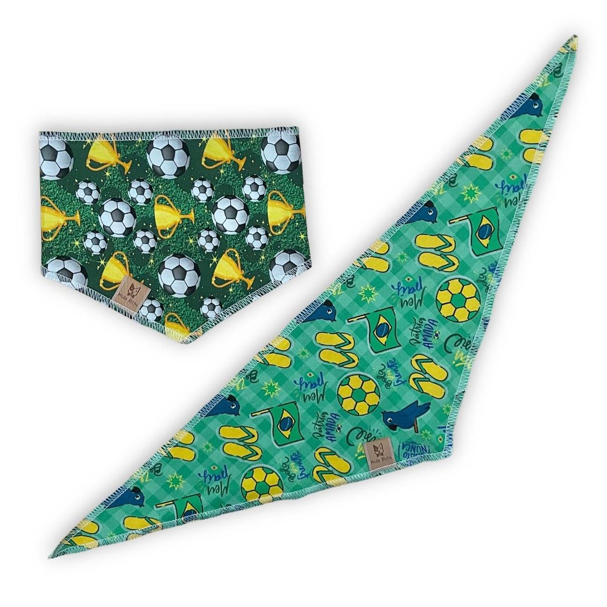 04 bandana pet brasil copa mix 10 un p m ou g g